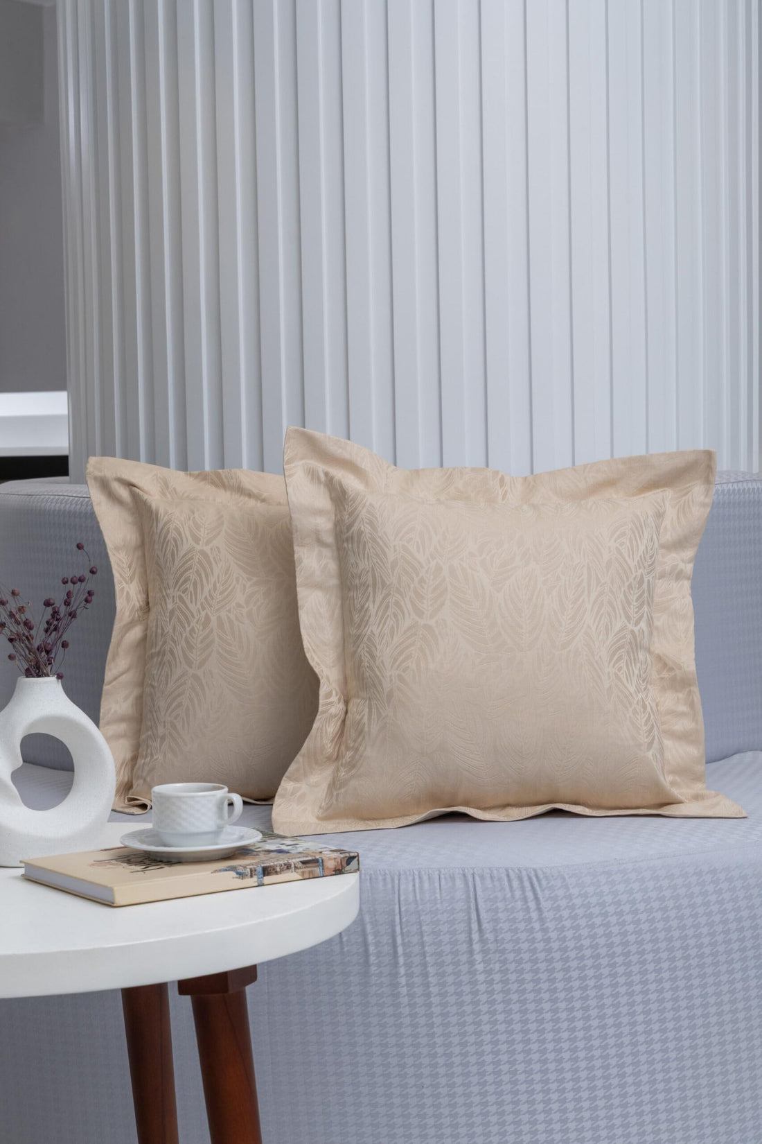 nit - Set Of 2 Coral Cushion -Jacquard - (800 TC) 100% Egyptian Cotton
