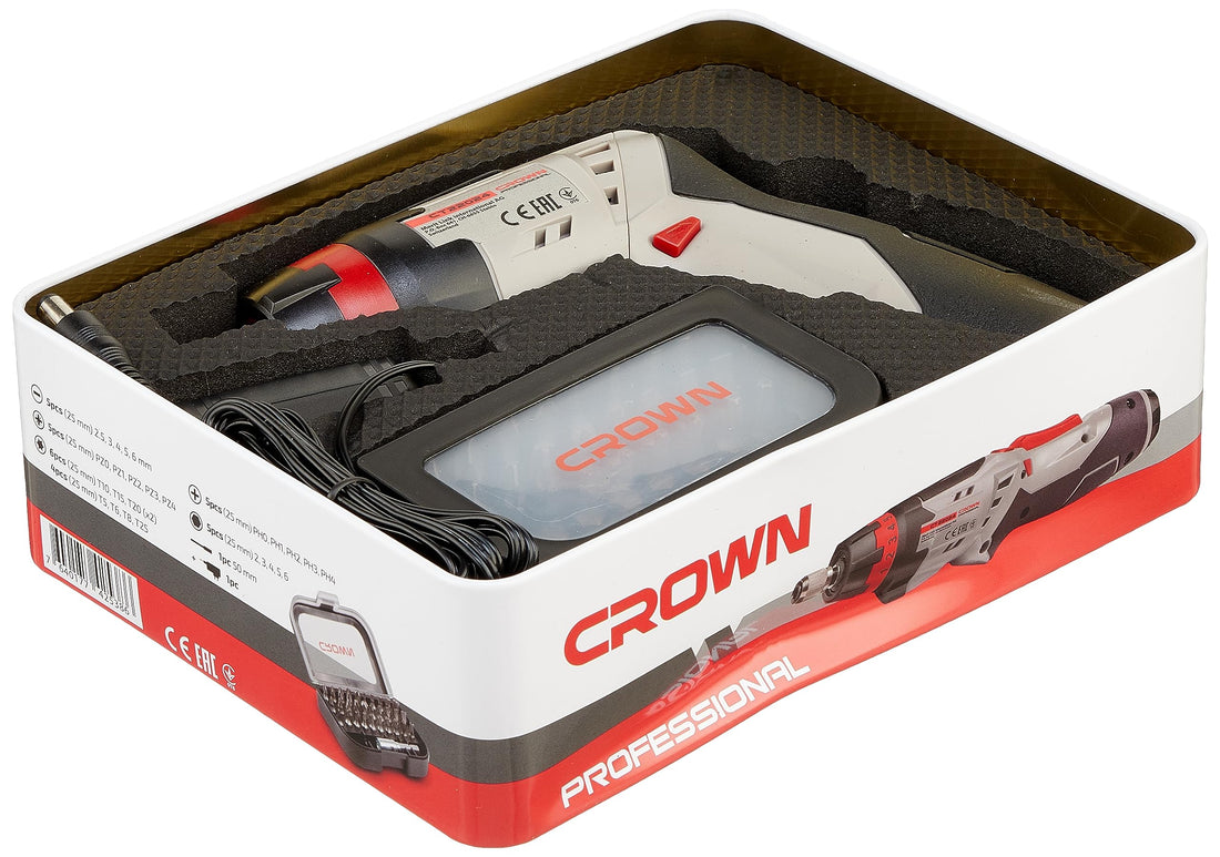 CROWN Cordless Screw Driver 3.6V 3.5Nm 1.5Ah (CT22024 MC)