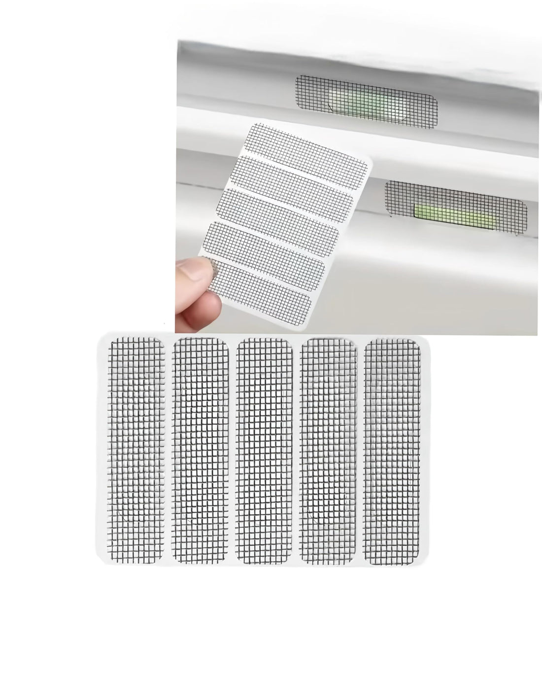 10pcs Window Screen Repair Patches – Anti-Mosquito Mesh Stickers for Windows, Exhaust Grilles & Drain Holes – Invisible Self-Adhesive Mesh Tape for Insect Prevention