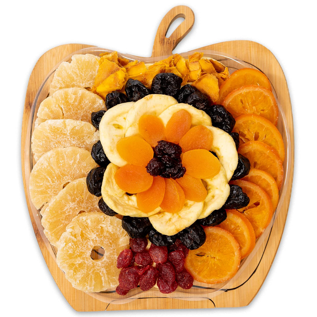 BONNIE AND POP Dried Fruit Gift Hamper Tray Turns into Basket, Healthy Gourmet Snack Box, Ramadan, Easter, Holiday Food Tray - &