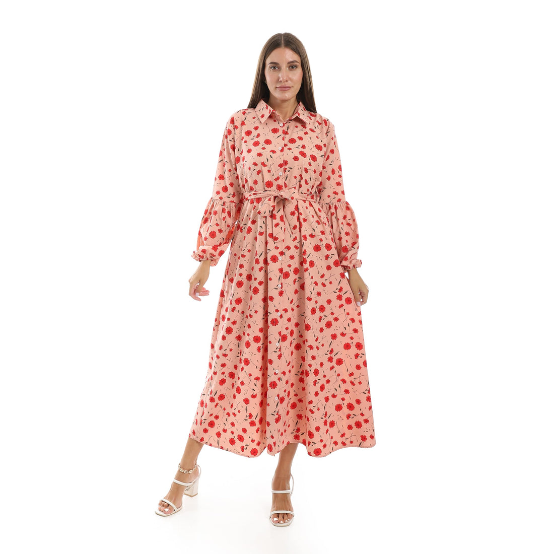 Andora womens Everyday Wear Floral Long Sleeves Maxi Dress