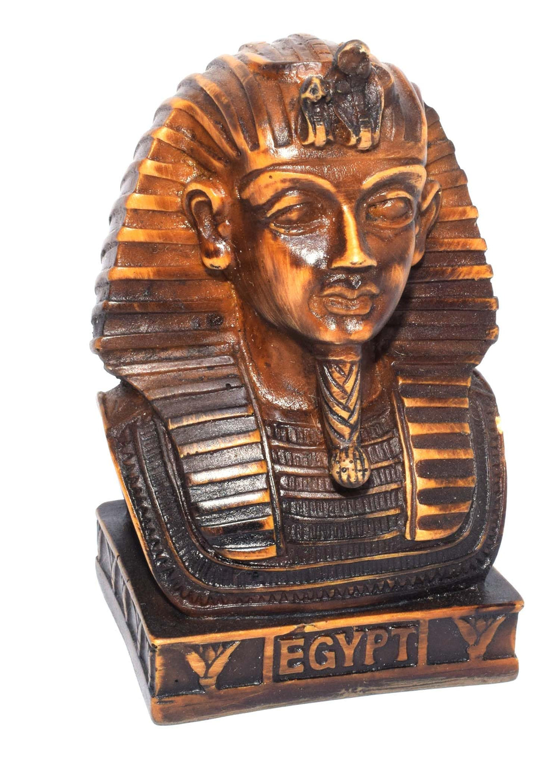 immatgar pharaonic Egyptian Tutankhamun mask Statue Egyptian souvenirs gifts from egypt (shape1 - Brown - 9 CM)