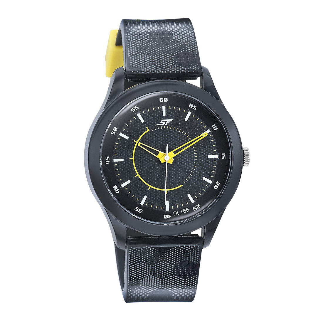 SF Analog Black Dial Men's Watch-77007PP04, Black, Contemporary