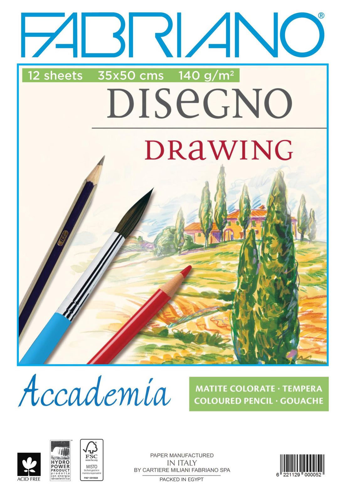 Fabriano Sketchbook, 12 Sheets, 140 Gm