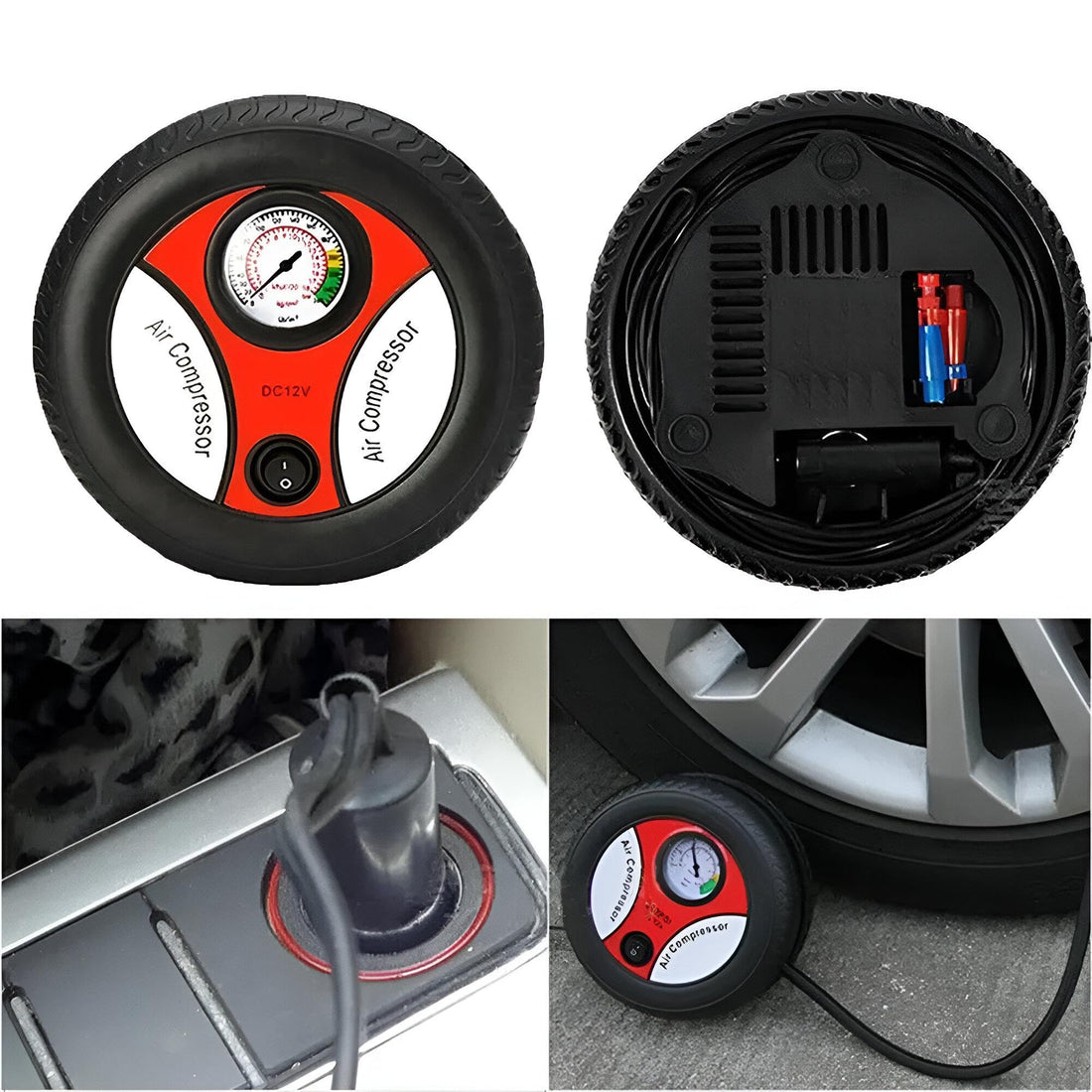 High Power Portable Electric Air Pump for Cars & Bikes, Designed to Inflate Tires, Footballs, Bikes, 12V Output 150W Reliable Fast Inflation Portable Air Pump Powered by Arabic Lighter