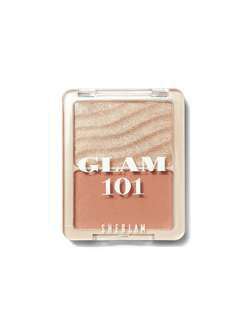 SHEGLAM GLAM 101 Hybrid Highlighter & Blush Duo - Seville
