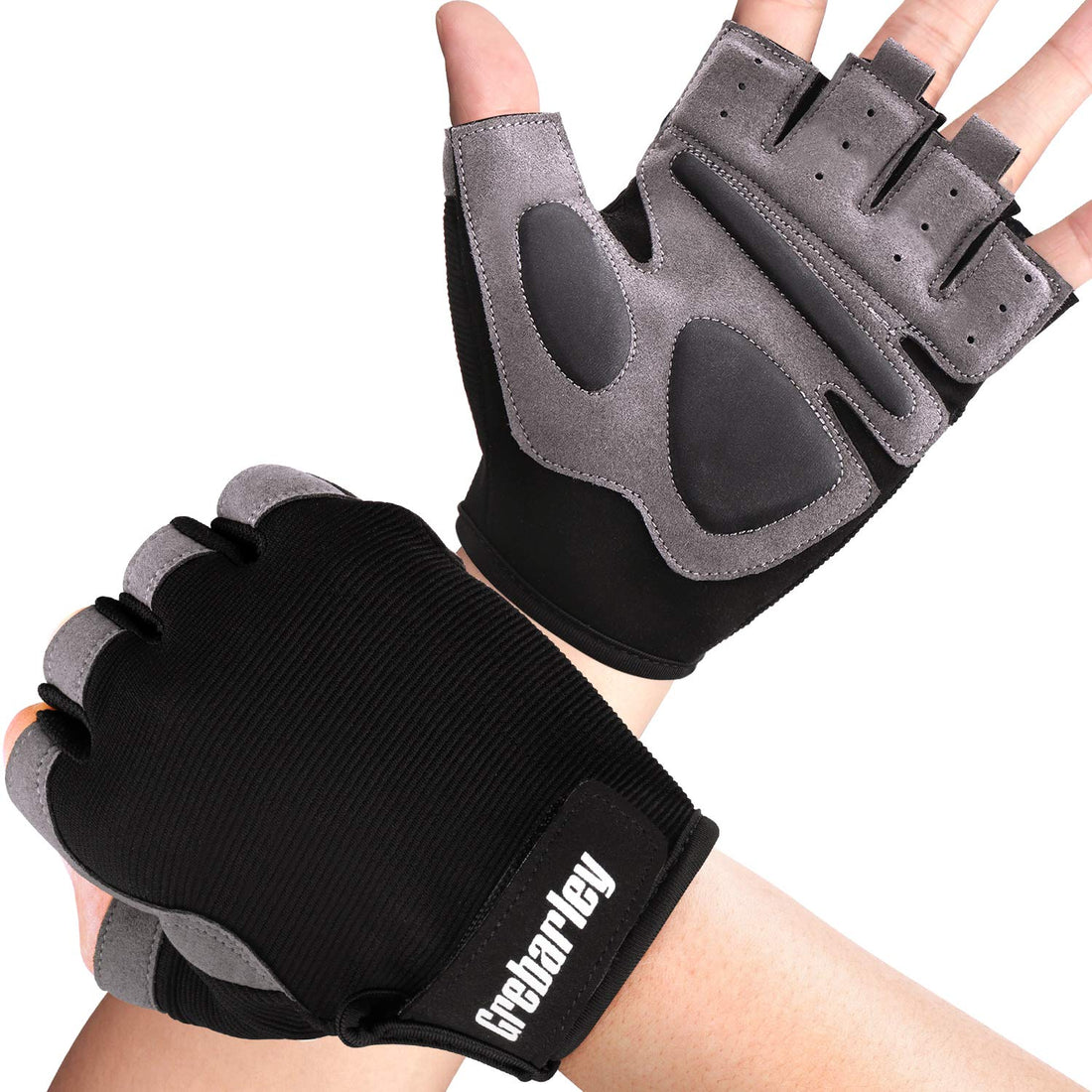Grebarley Fitness Gloves with Wrist Support for Bodybuilding and Gymnastics - Breathable, Men and Women
