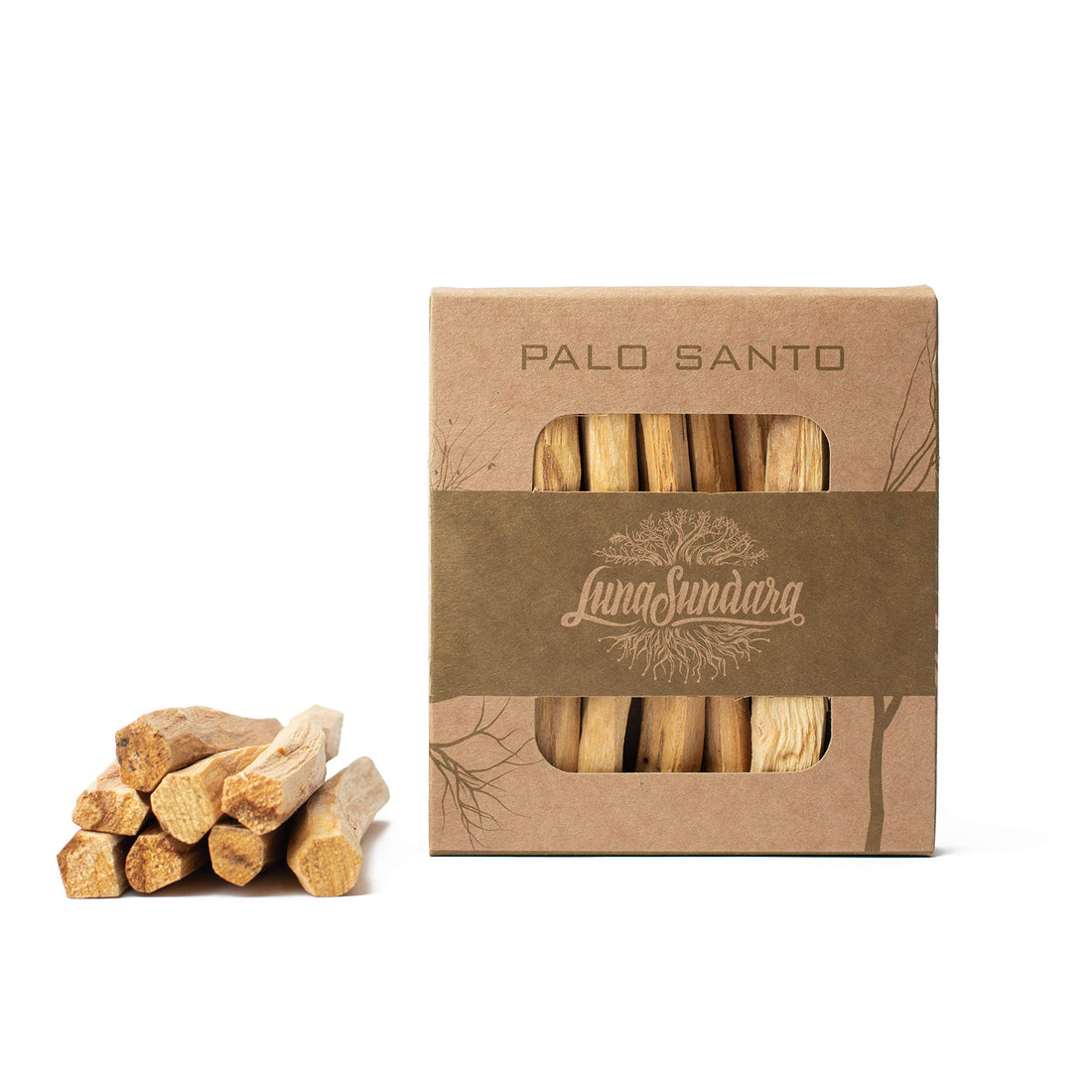 Luna Sundara Organic Wild Harvested Palo Santo Smudging Sticks from Ecuador Select High Resin Natural Incense Sticks Sustainable Packaging 8 Aromatic Sticks for Peace and Tranquility
