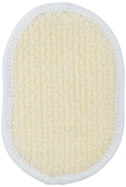 G-Beauty GBY-030 Small Natural Massage Loofah With Oval Design And Hand Strap For Bath Spa and Shower - Beige