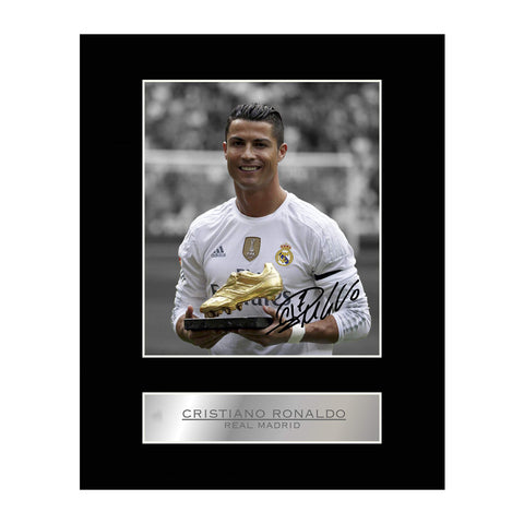 Ronaldo Signed Mounted Photo Display Real Madrid