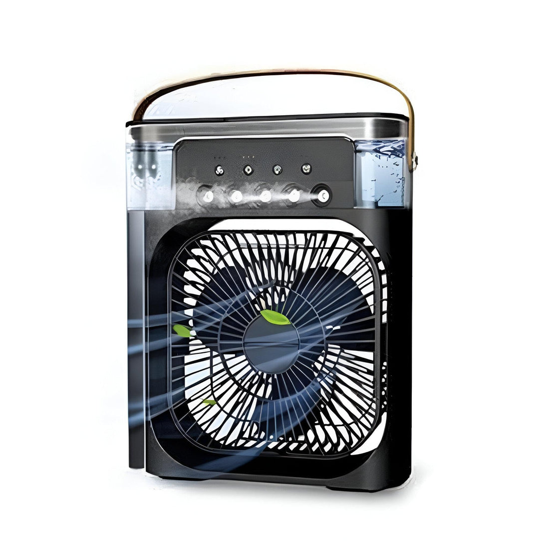 Integrated cooling system - a multi -function fan with moisturizer, timer and fluctuation for optimal air rotation in any space (option 2)