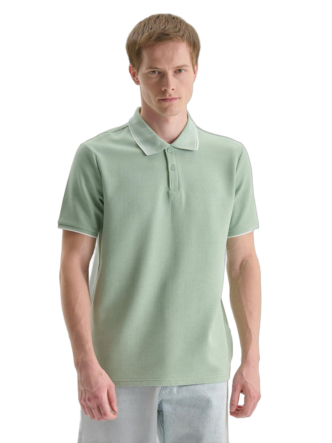 LC WAIKIKI Polo Neck Men'S Textured T-Shirt