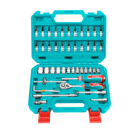 Total 46-piece 1/4-inch socket set, new THT141462