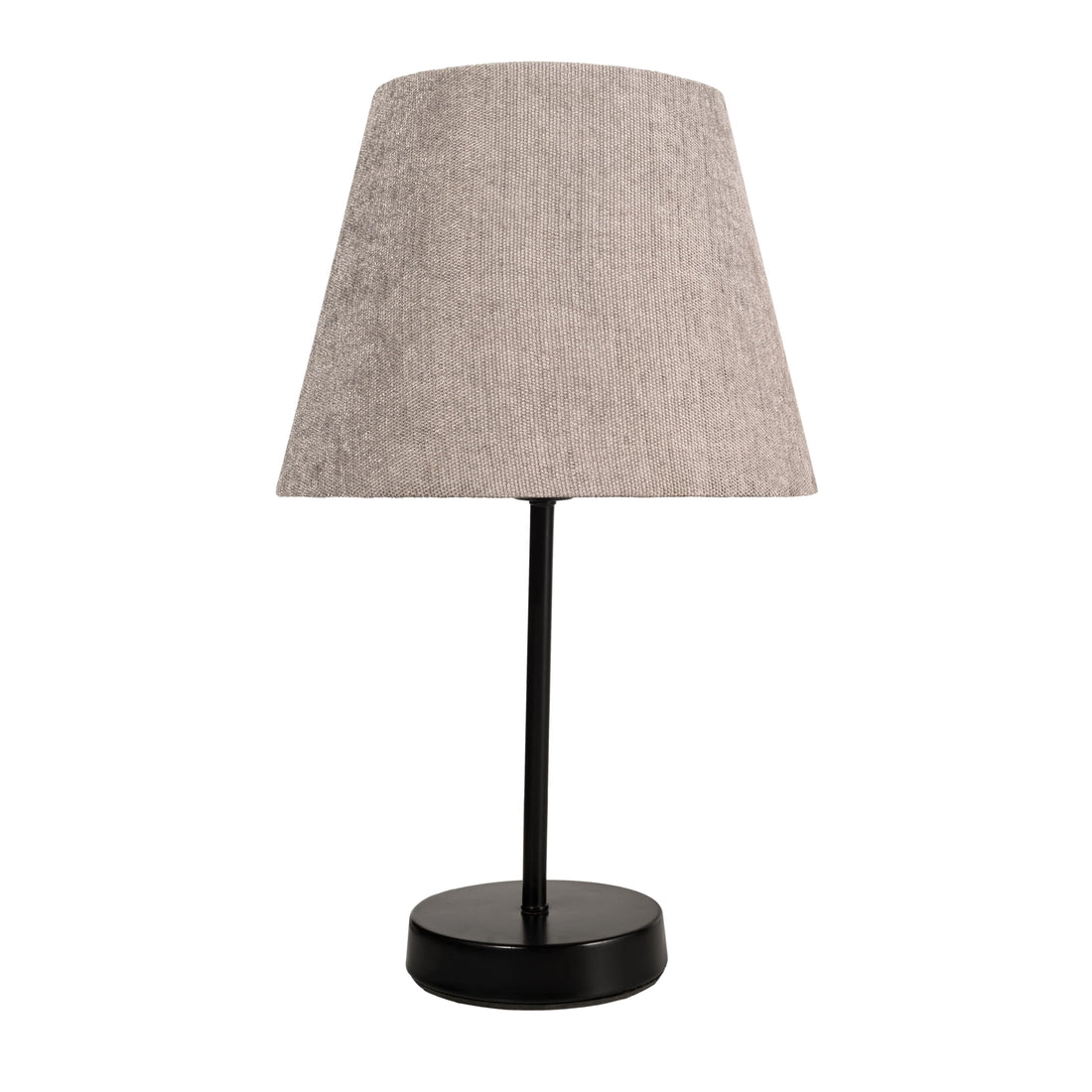 El Rawda Lighting - Elegant Gray Metal Table Lamp with Unique Fabric Shade - RL-TL-B-039