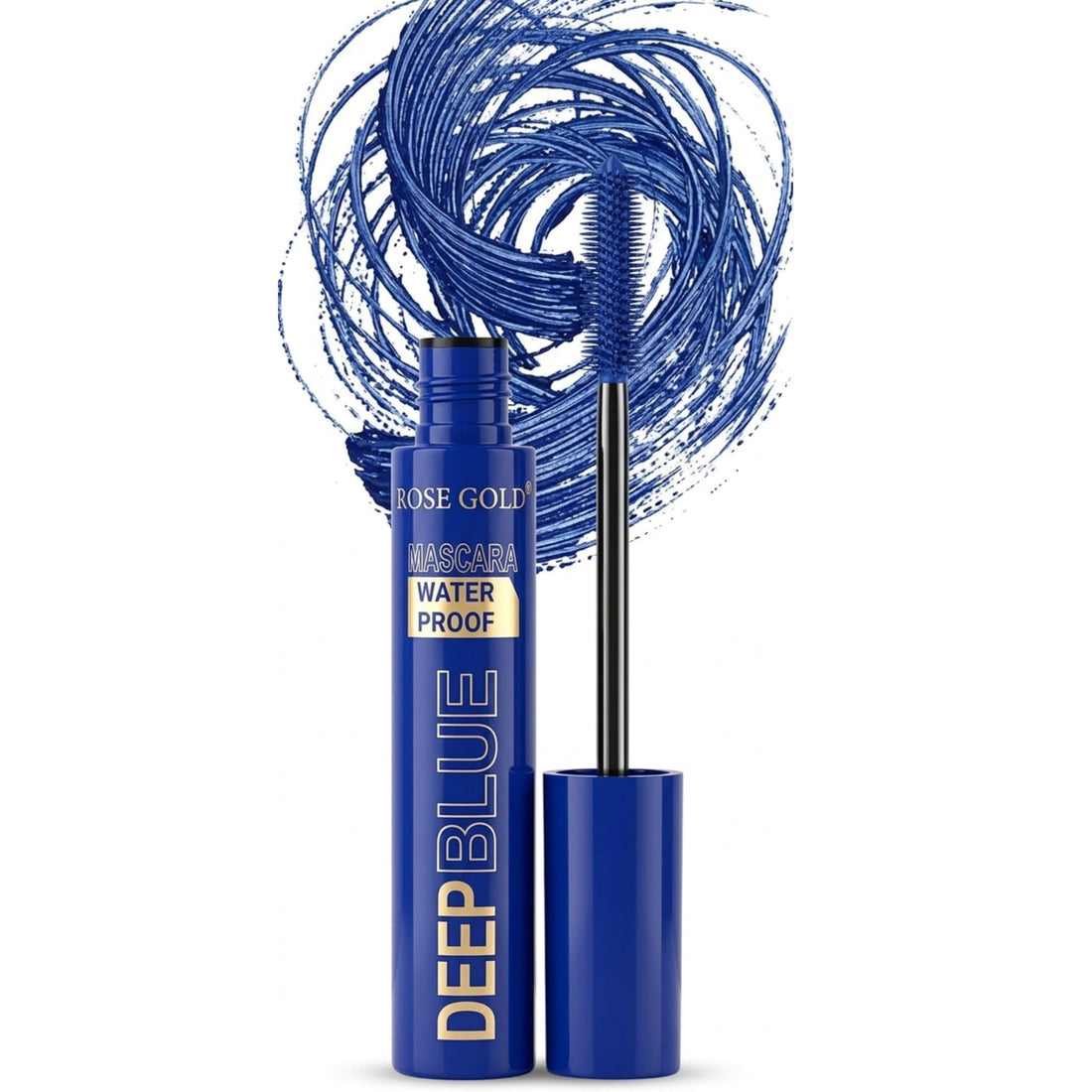 Setting Waterproof Mascara Long&Curl Royal Blue – Natural Defined Lashes with Long-Lasting Curl Hold, Deep Blue Mascara, Perfect Accent for Deep Skin Tones