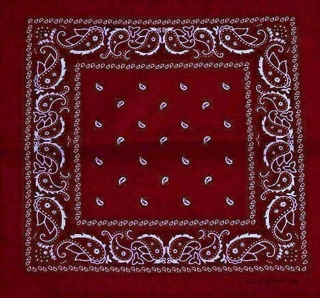 Unisex Cotton Bandana Scarf (Maroon)