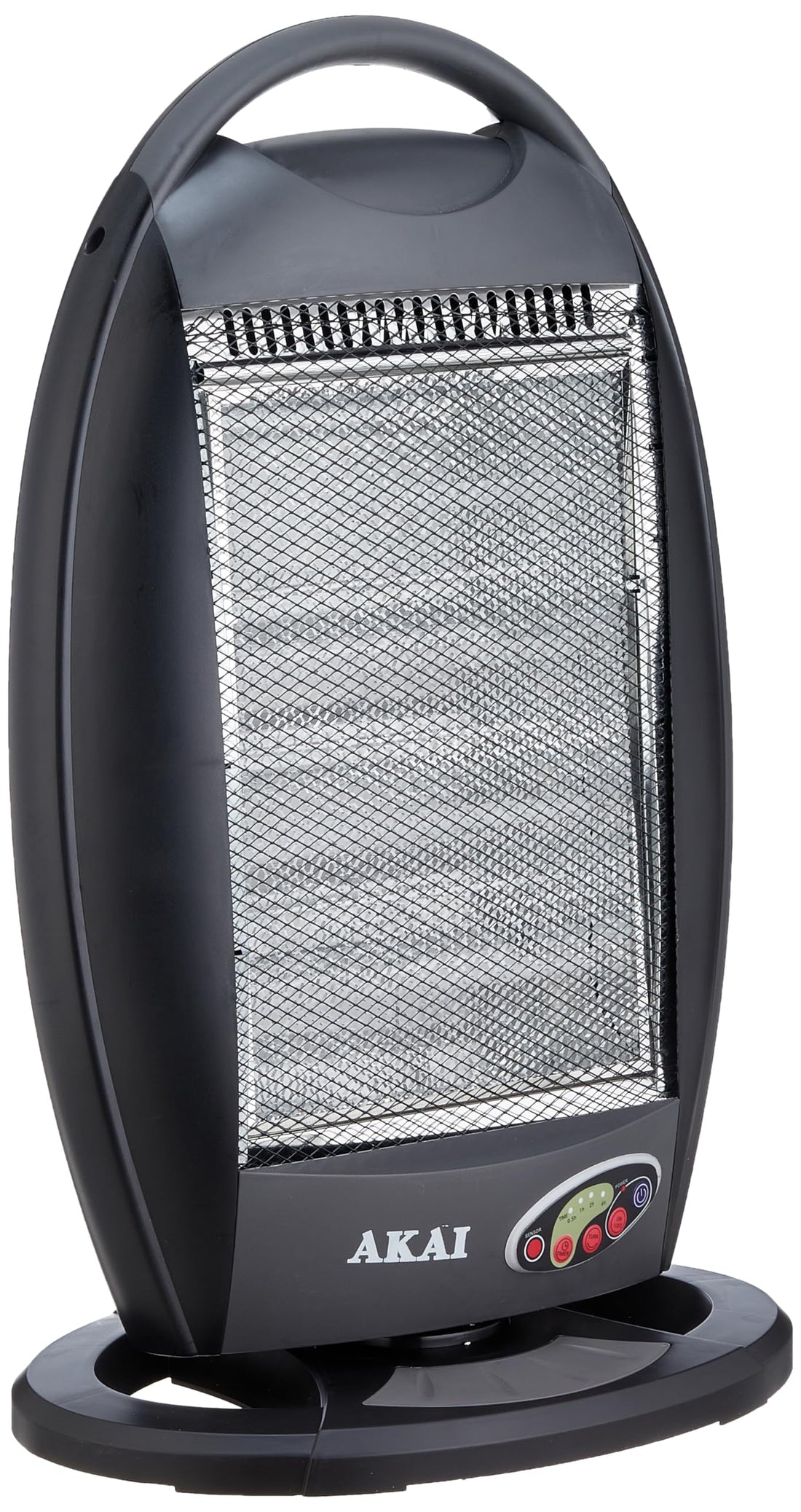 Akai AK-16R Electric Heater with 4 Candles, 1600 W - Black