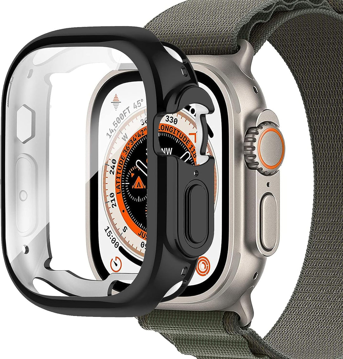 Next store Apple Watch Ultra Case 49mm, Full Coverage [Anti-Scratch] Soft TPU Protective Cover Compatible with iWatch Series 8 Ultra 2022 (Black)