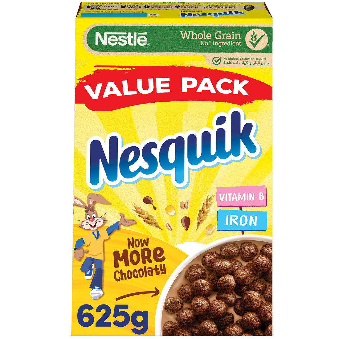 NESQUIK Chocolate Breakfast Cereal Pack 625g