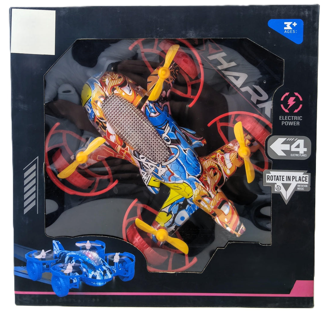 Electric Powered Drone Toy, 3+ Years, Plastic, Rotate in Place Feature, 4 Channel