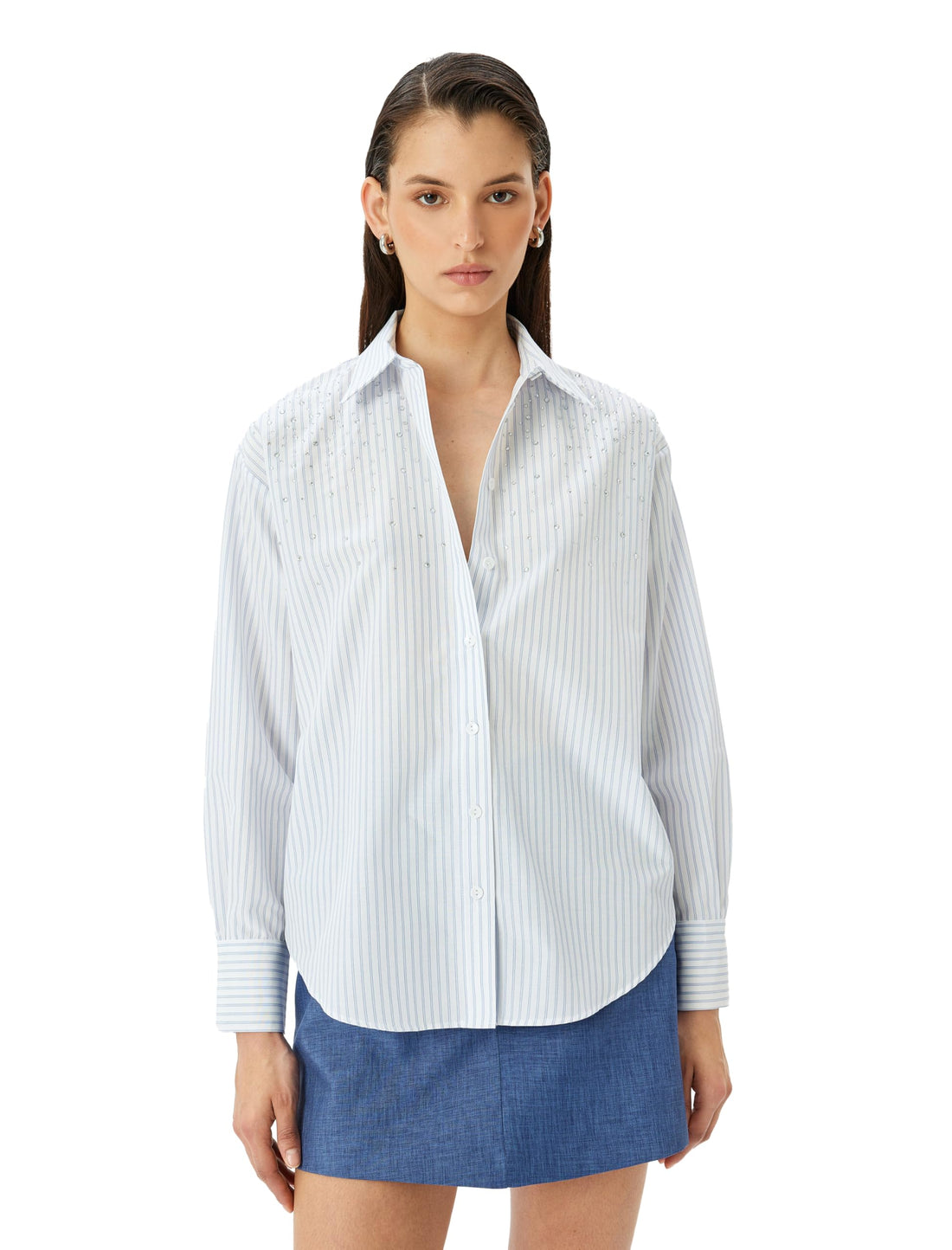 KOTON Womens Poplin Shirt Modern