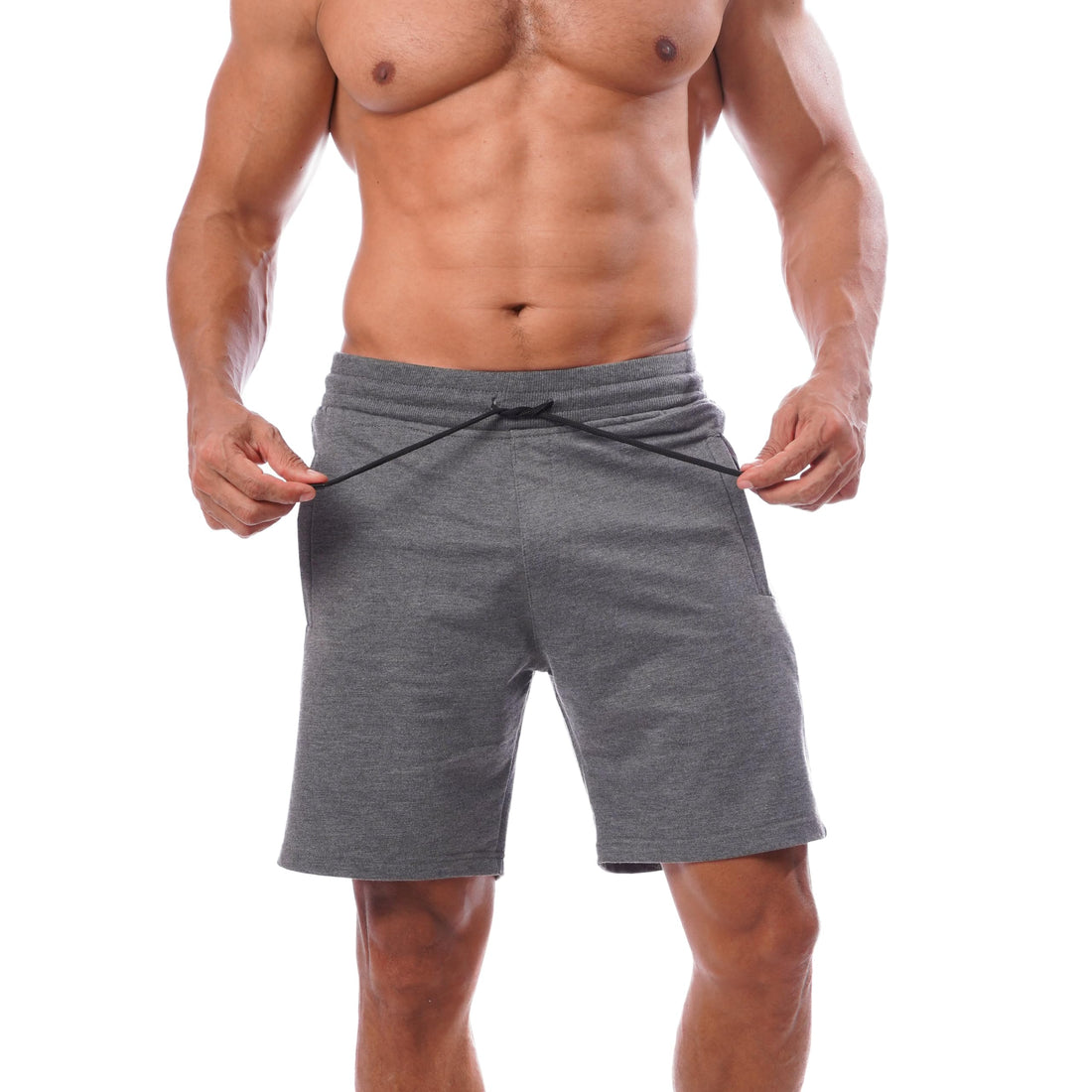 Athletic Gym Shorts – cotton & Spandex Blend High-Stretch Lightweight Training Gear for Lifting & Running Performance Sweat Shorts with Side Mesh Panel From White Eagle for Men