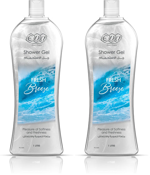 Eva Skin Care Fresh Breeze shower gel 1 liter (Pack of 2)