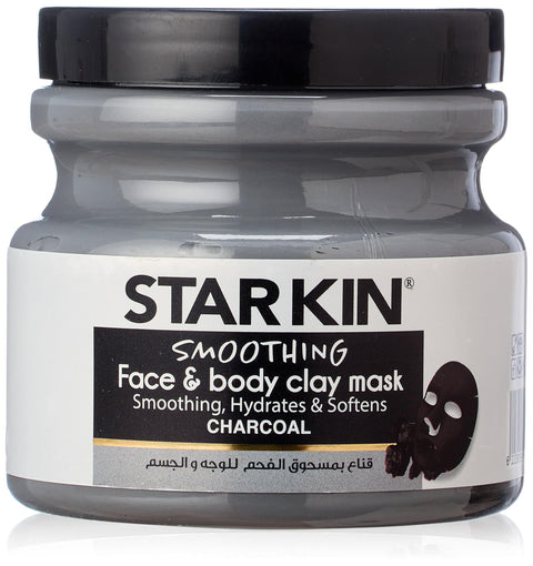 Starkin Face and Body Charcoal Clay Mask 300 g for Detoxifying and Purifying Skin