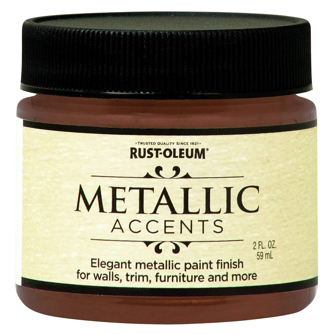 Rust-Oleum 255335 Metallic Accents Paint 2 Oz Trial Size Copper Penny