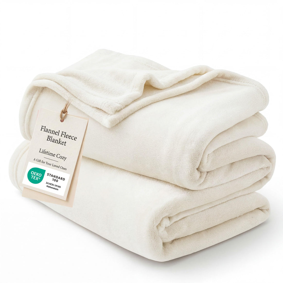 BEDSURE White Fleece Blanket 50x70 Blanket Linen - 300GSM Soft Lightweight Plush Cozy Blankets for Bed, Sofa, Couch, Travel, Camping