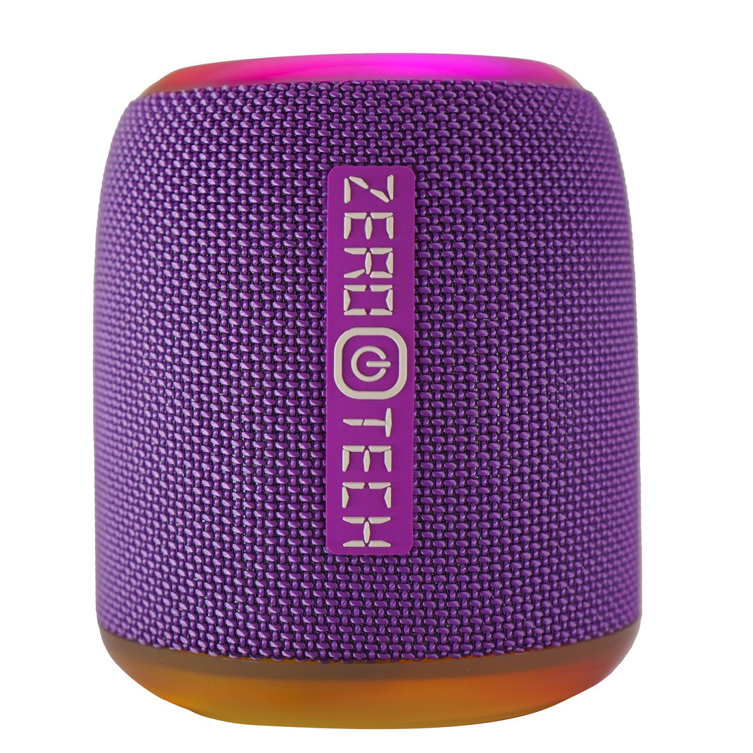 Zero Tech Portable Bluetooth Speaker, Black, RGB Ambient Light with 6 Modes, IPX5 Waterproof, TWS Stereo, Multiple Input Modes, Built-in Microphone (Purple)