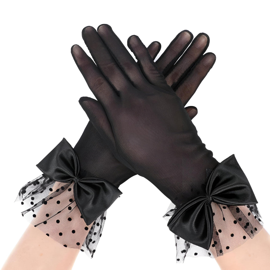 Short Lace Gloves - Chic and Classy Short Lace Gloves for Women, Perfect Addition to Any Formal Attire or Evening Dress.