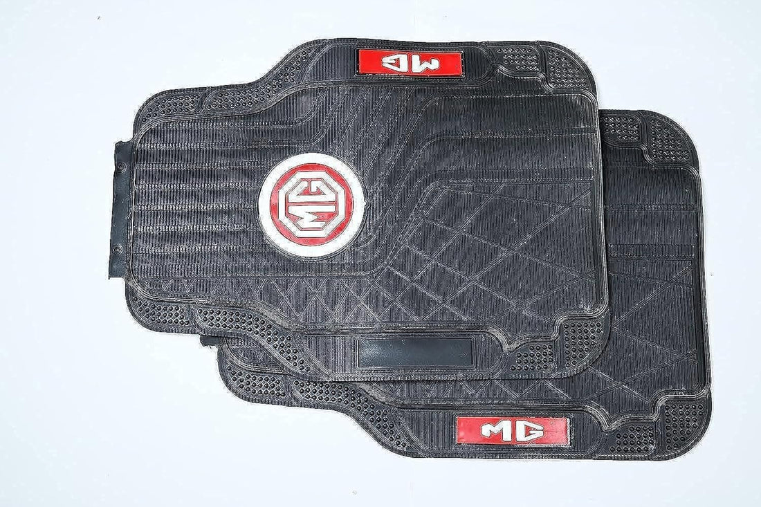5PCS Custom Leather Car Floor Mats for Car, Full Coverage Front Rear Row Carpet,Mat Set Waterproof Floor Liners, Non-Slip Auto Floor Mat Accessories - black (MG)