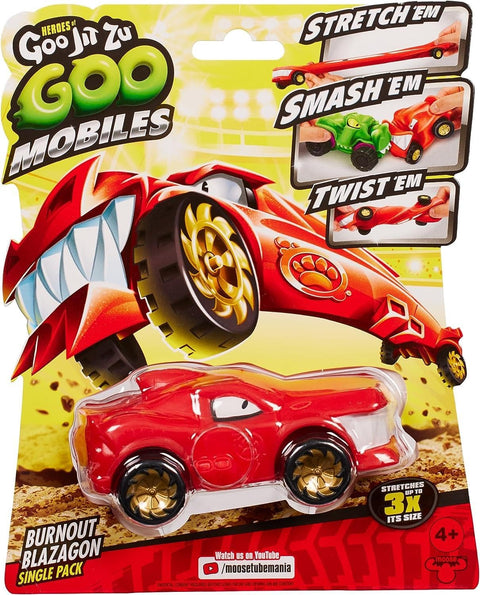 Heroes of Goo Jit Zu Goo Mobiles Burnout Blazagon- Stretch 'em! Smash 'em! Twist 'em! Fix Them and Start Again! Present for 4 Year Old Girls, Boys and Goo JIT Zu Fans