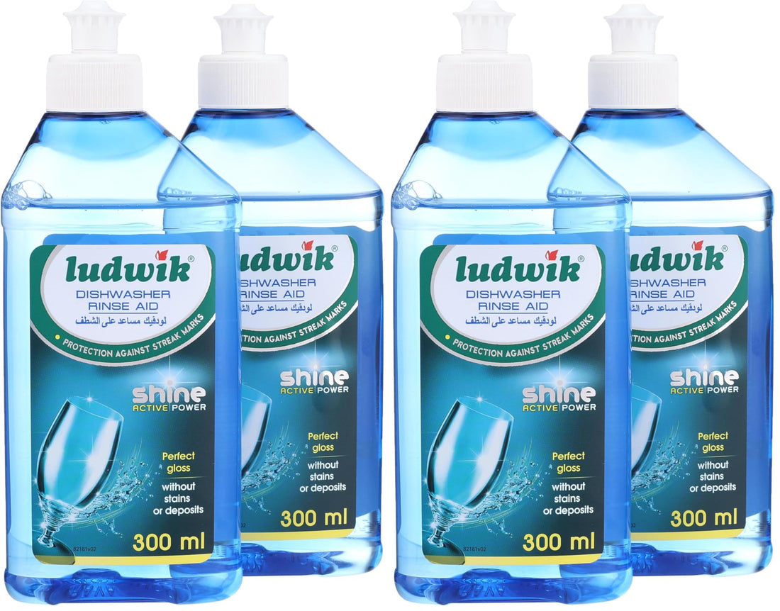 Ludwik dishwasher rinse aid - 300 ml (pack of 4)