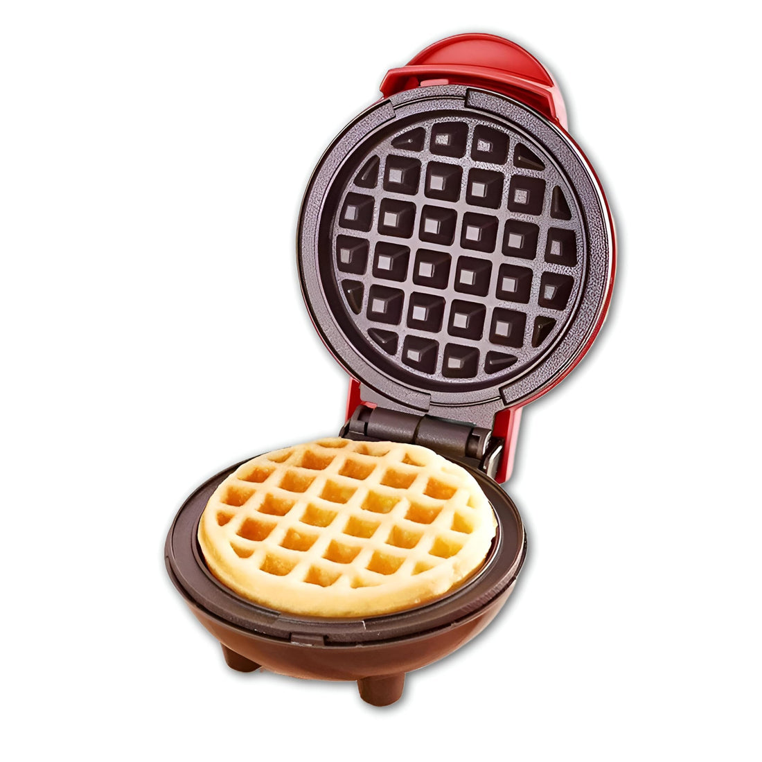 Breakfast Gadget - Space-Saving 4-Inch Waffle Maker with Multi-Functional Design for Waffles, Cakes, and Sandwiches, Easy to Clean Non-Stick Surface for Daily Use