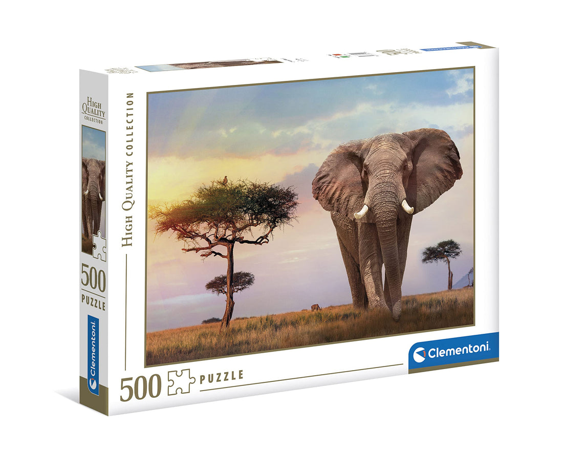 Clementoni 35096 Sunset in Africa Puzzle 500 Pieces from 9 Years, Colourful Adult Puzzle with Bright Colours, Skill Game for the Whole Family, Great Gift Idea