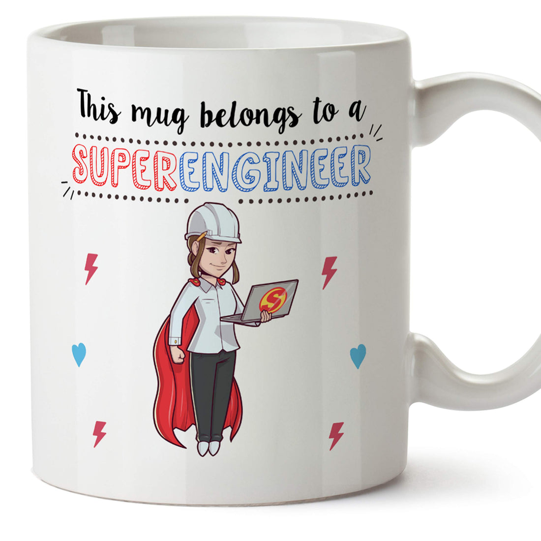 MUGFFINS Engineer Mug - Super Engineer - Funny Engineering Gift/Present - Tea/Coffee Ceramic Cup 11oz