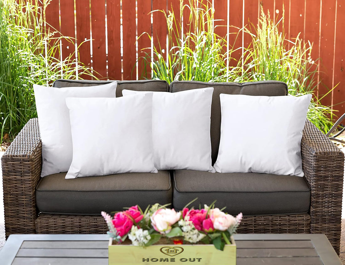 Home Out Egyptian Cotton Cushion Insert/Pillows Set 4 Pcs | Ultra Super Soft Fiber Filling | Various Sizes