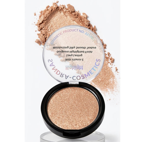 Powder Highlighter, Long-Lasting Luminous Face Finish, Cake-Resistant With Micro-Shimmer, Vegan & Cruelty-Free (01)