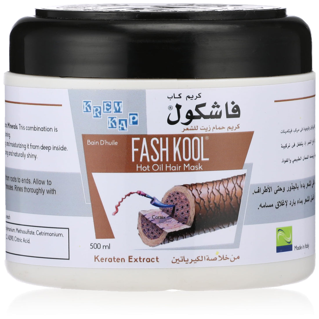 Fash Kool Cream Bath with Keratin Extract Hair Mask 500 ml