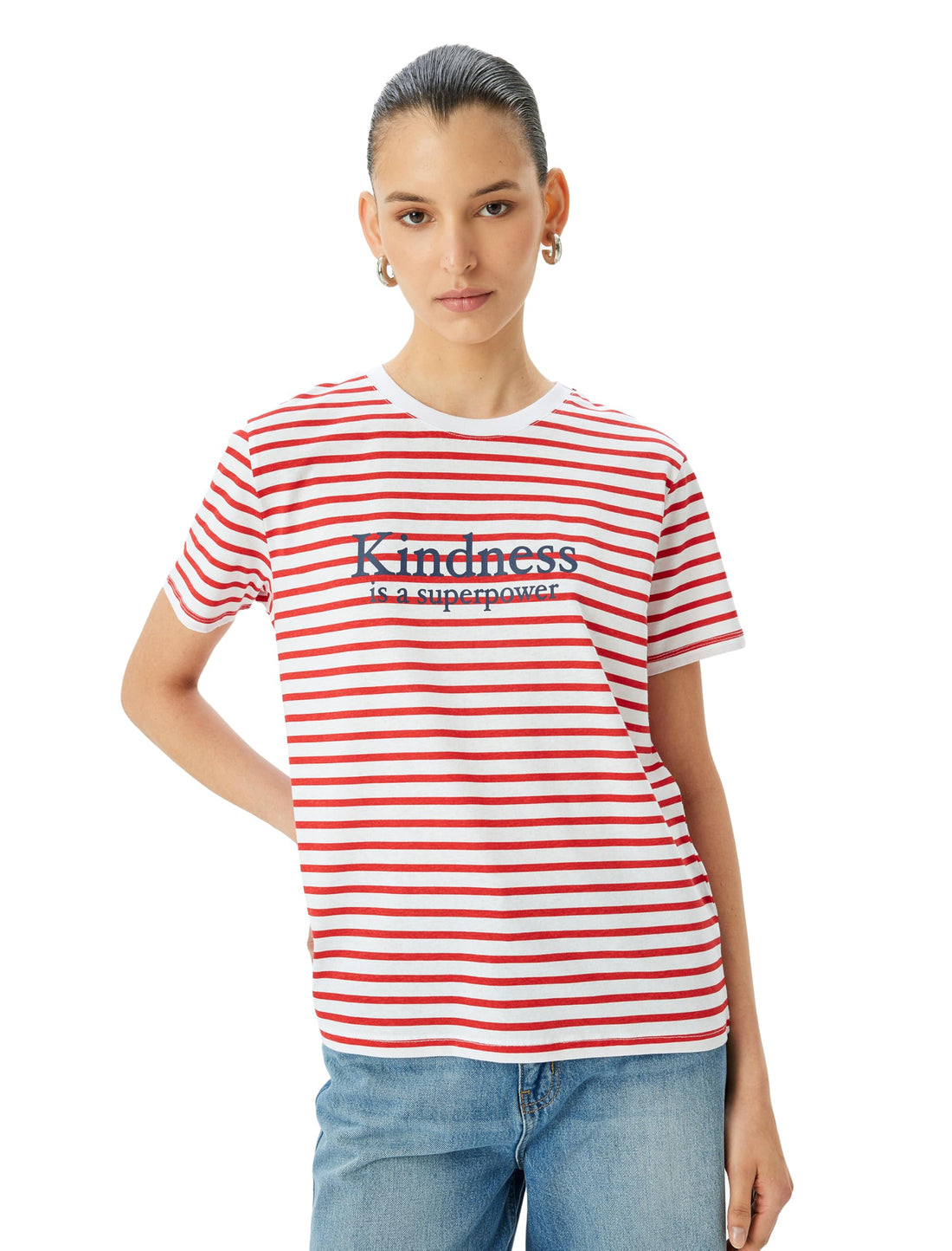 KOTON Womens Striped T-shirt Modern (pack of 1)