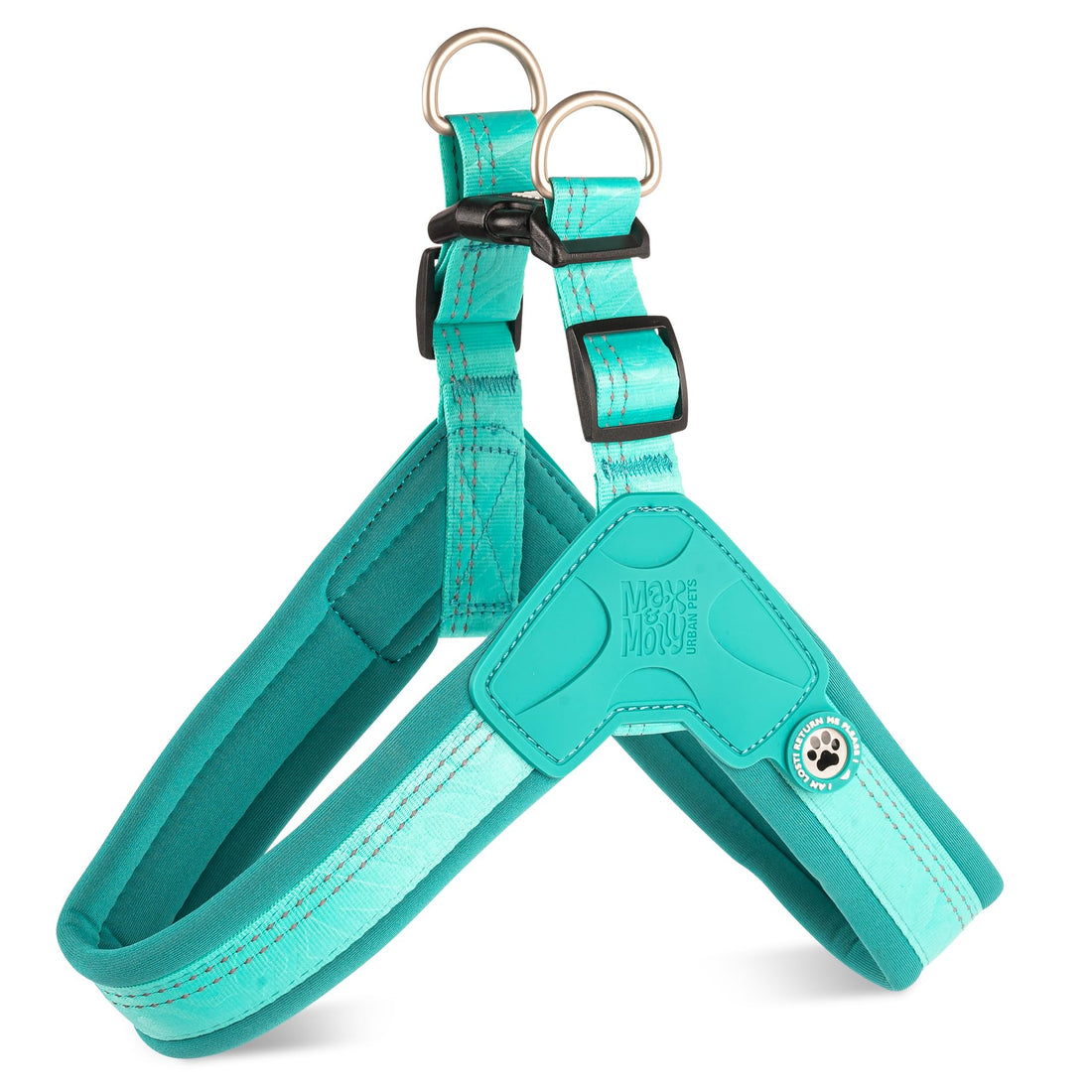 Max & Molly Urban Pets Sport Harness - Design Matrix 2.0 Turquoise/S SIZE