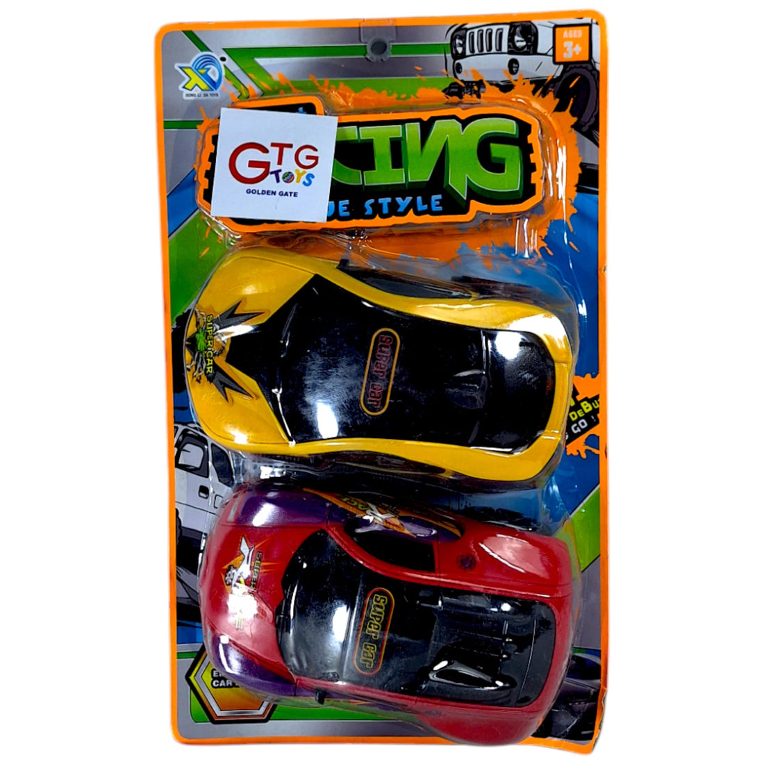 Die-Cast Model Cars, Yellow and Red, Set of 2