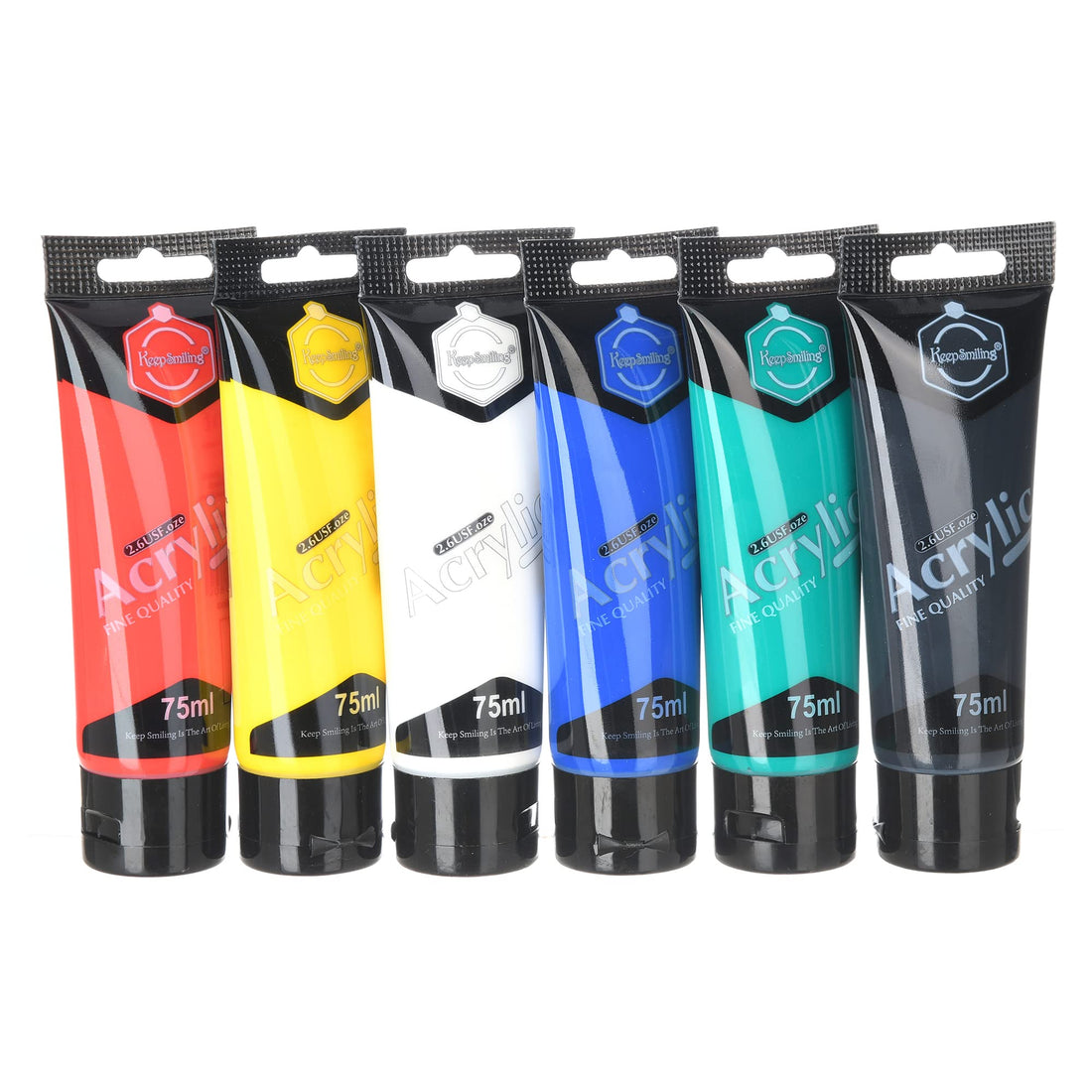 Generic Acrylic Paint Set, 6 Colors, 75 mm, HS-112