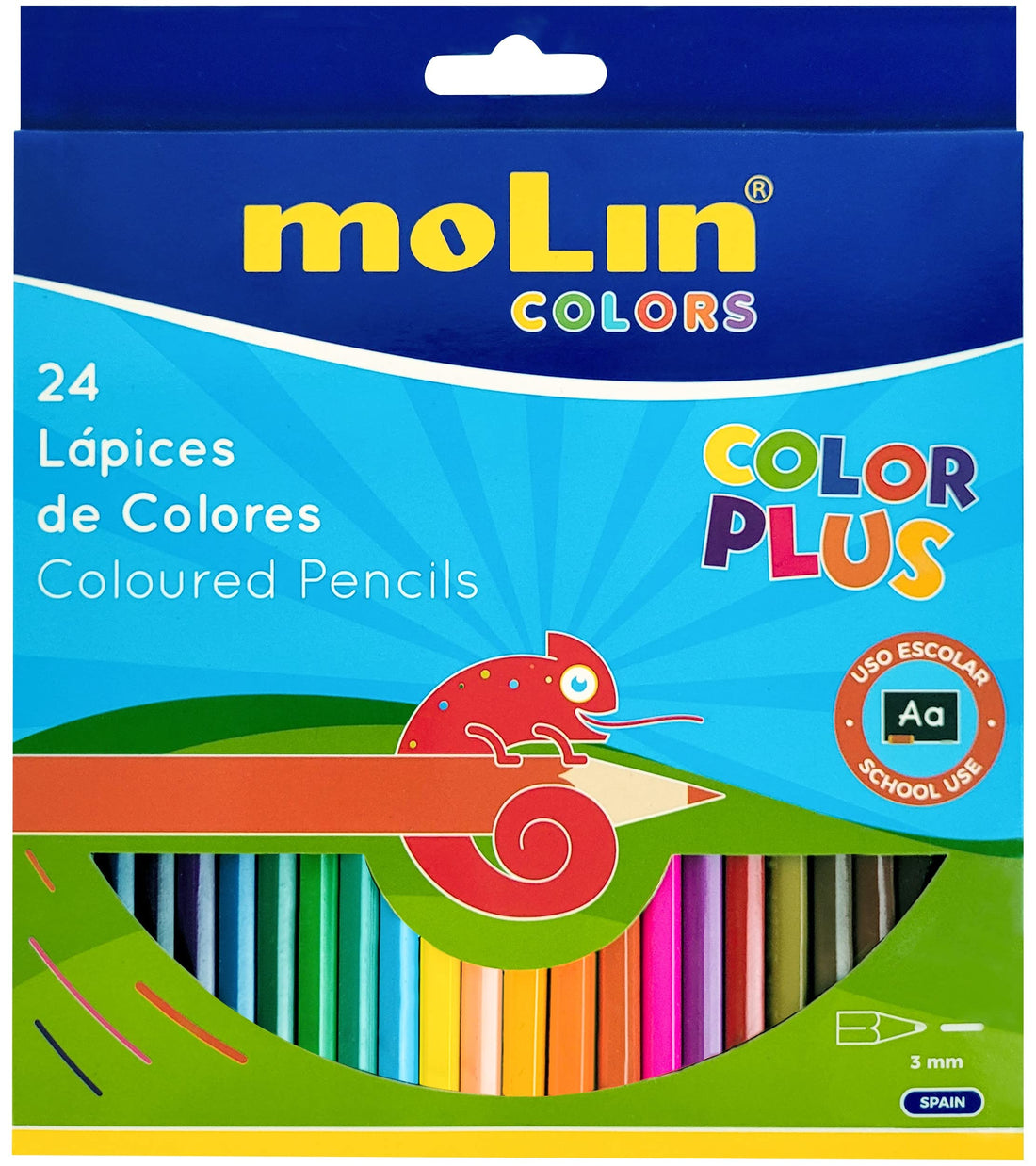 Molin long wooden color pencils - 24 pencils
