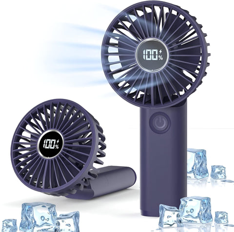 Portable Mini Electric Fan, Folding Personal Fan, Small Cooling Desk Fan for Outdoor Travel, Comfortable Hand Fan One Piece