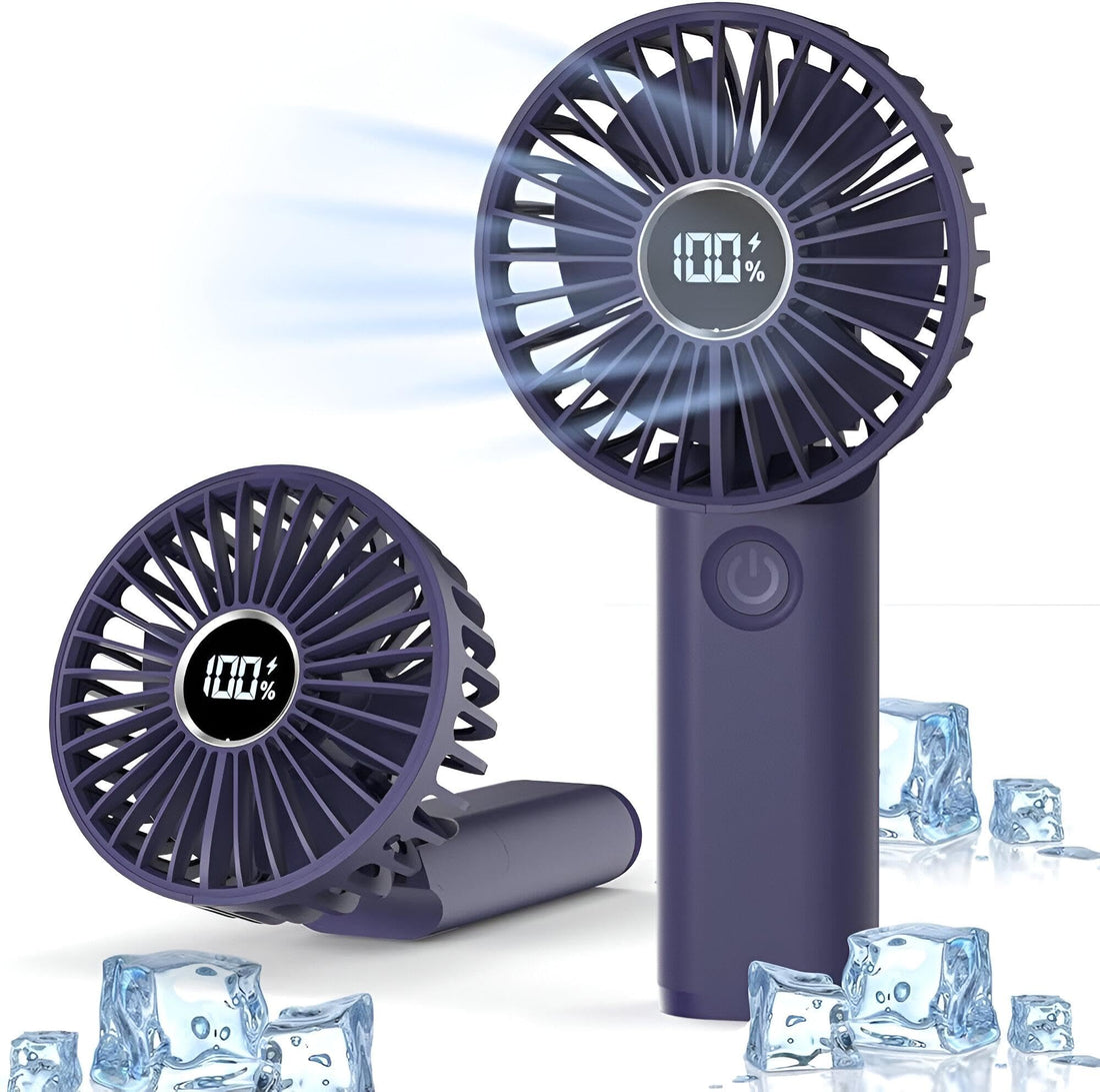 Portable Mini Electric Fan, Folding Personal Fan, Small Cooling Desk Fan for Outdoor Travel, Comfortable Hand Fan One Piece