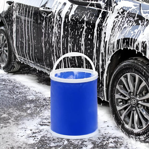 Compact Water Bucket - Features a flexible design that easily folds for convenient storage, perfect for gardening, travel, car washing, and various household tasks. (1)