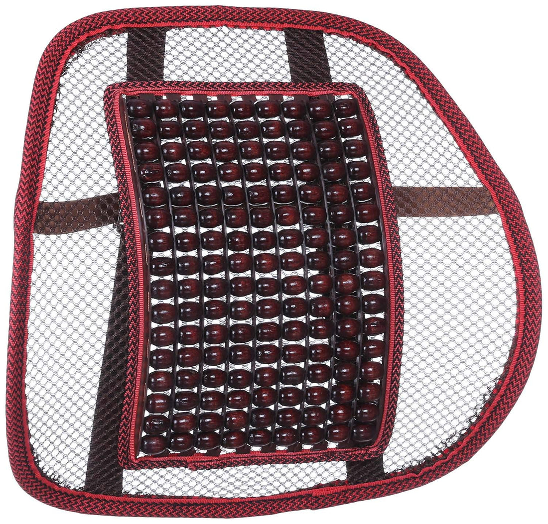 Beaded Car Seat Backrest - Red